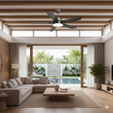 Ceiling Fan with Light - 46" Studio