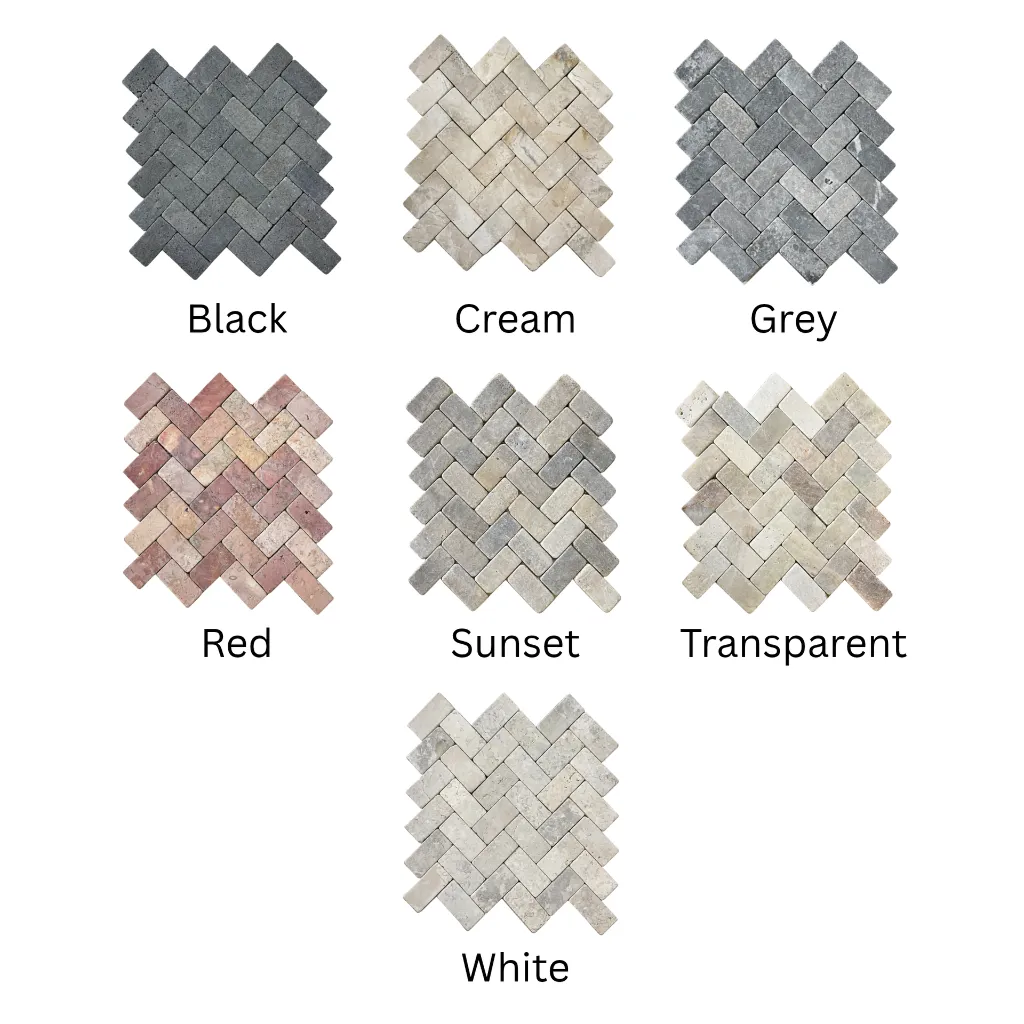 Mosaic Herringbone 6 x 3 - Mix.webp