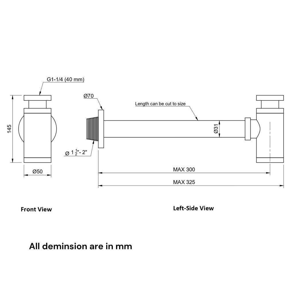 P-Trap (with No Pop-Up Plug)