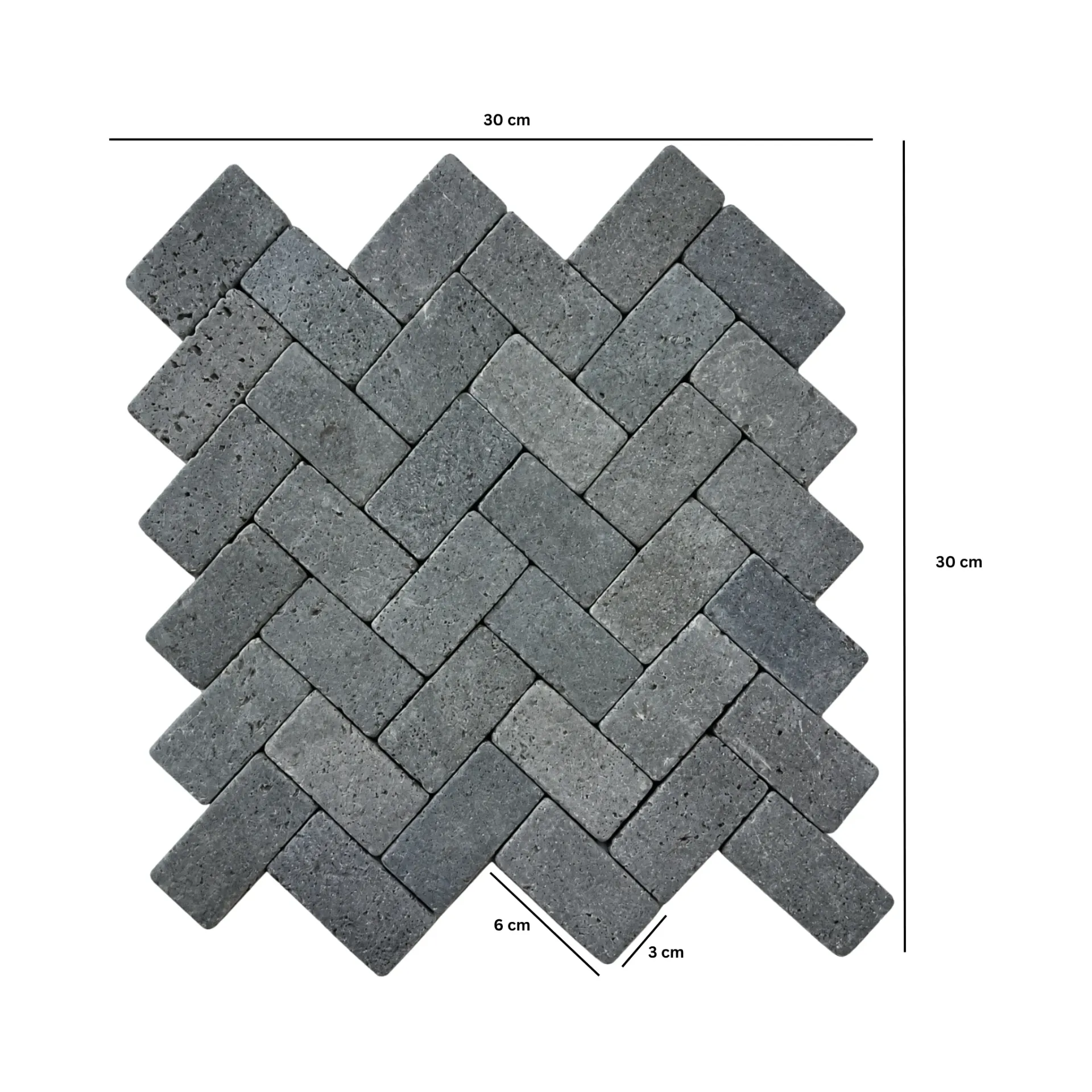 Herringbone 6 x 3 cm