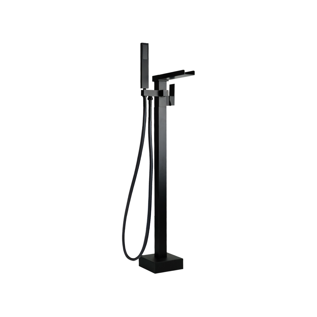 Bathtub Freestanding (Black, Acacia)