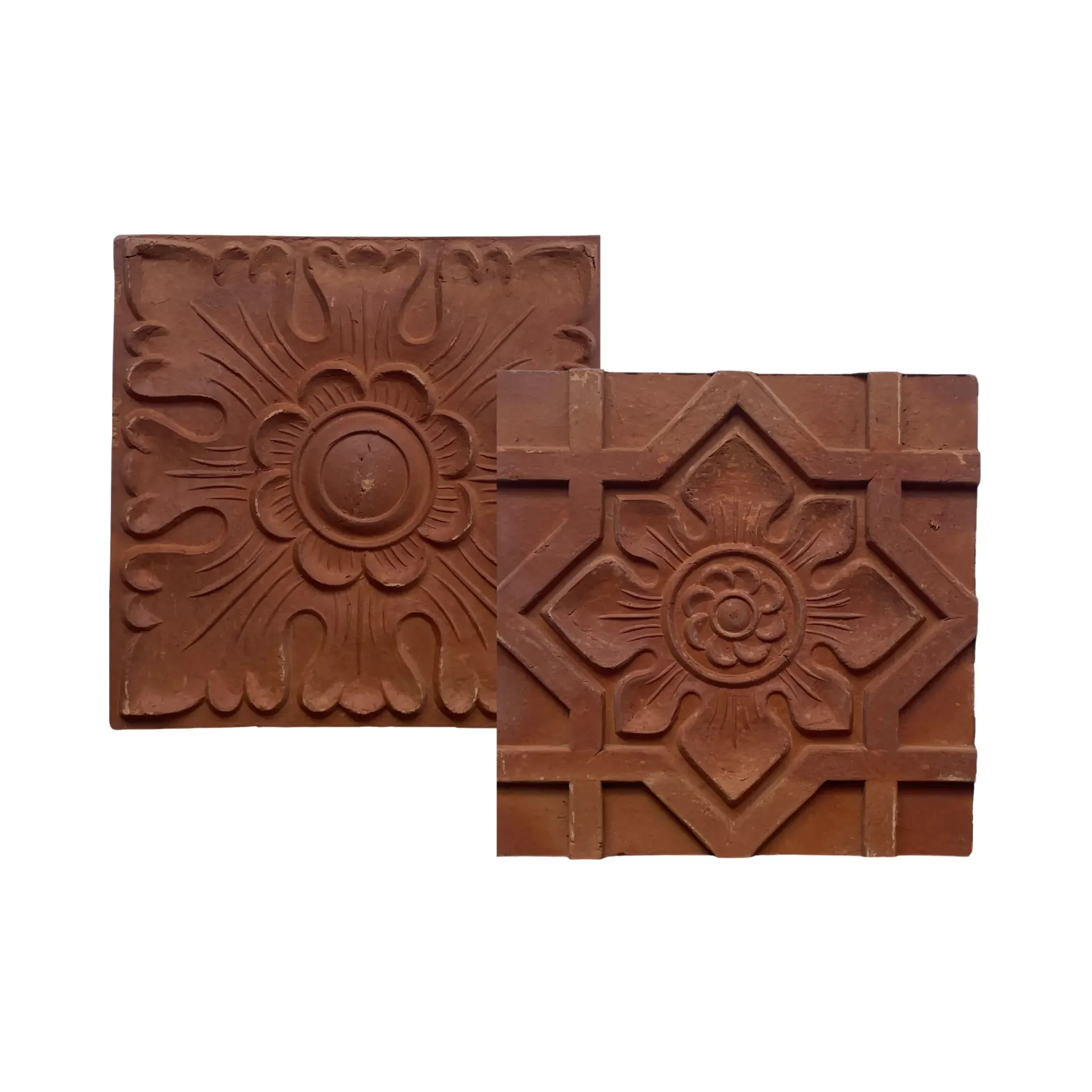 Floral Clay Tiles